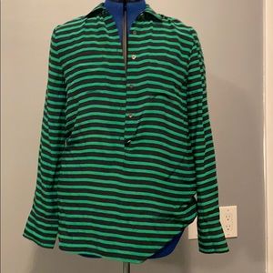 Blue and green stripes long sleeve